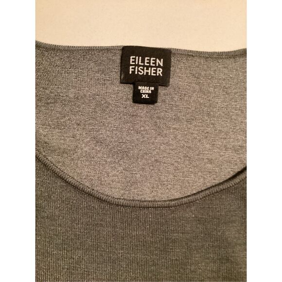 Eileen Fisher Women’s Silk Blend Scoop Neck Top Sz XL Green - Picture 2 of 5